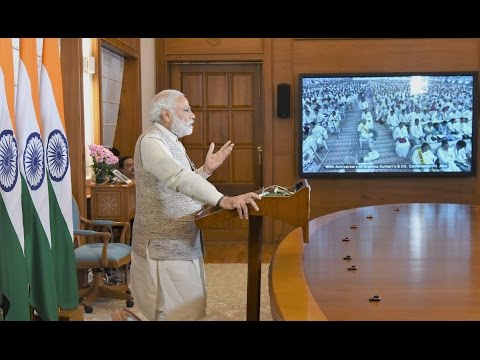 PM at the 80th anniversary celebrations of the Brahma Kumari’s family via video conferencing