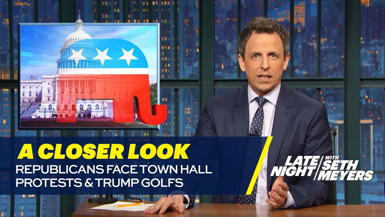 Republicans Face Town Hall Protests, Trump Golfs: A Closer Look