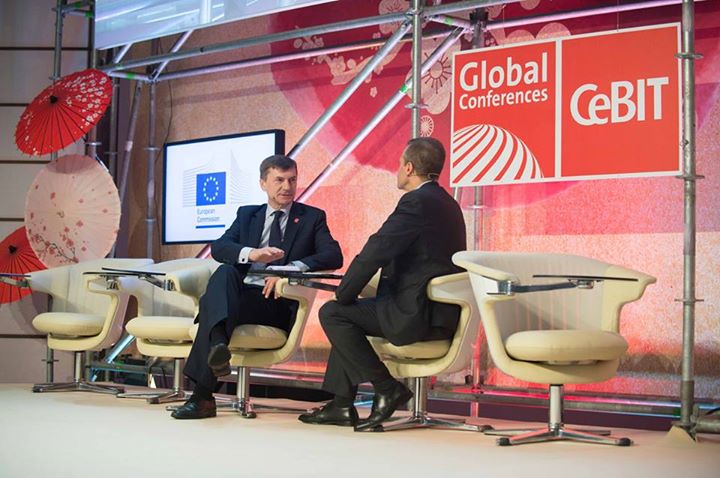 Vice-President of the European Commission Andrus Ansip talke…