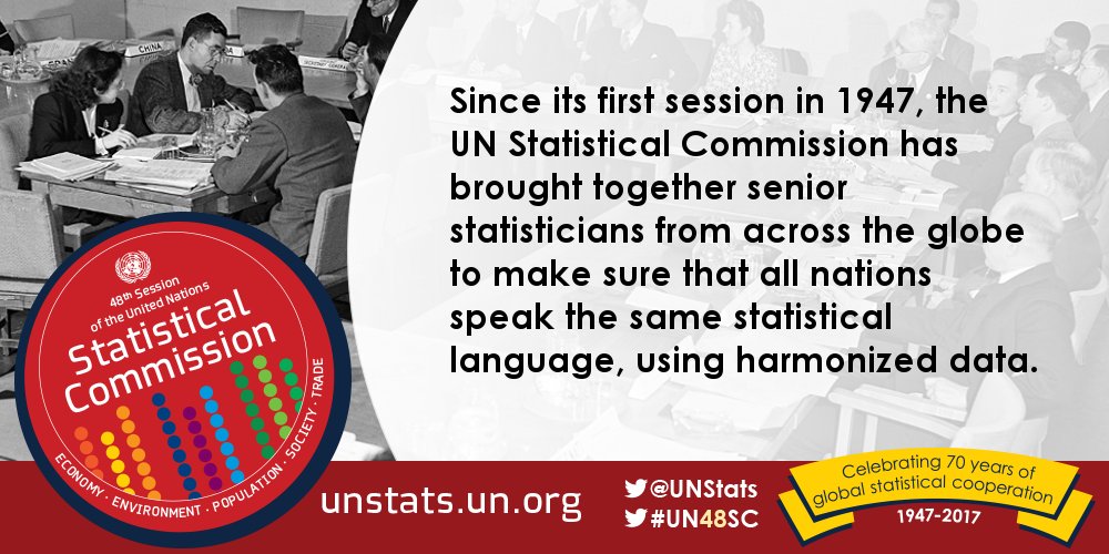 Since 1947 #UN48SC has brought together senior statisticians from across the glo…