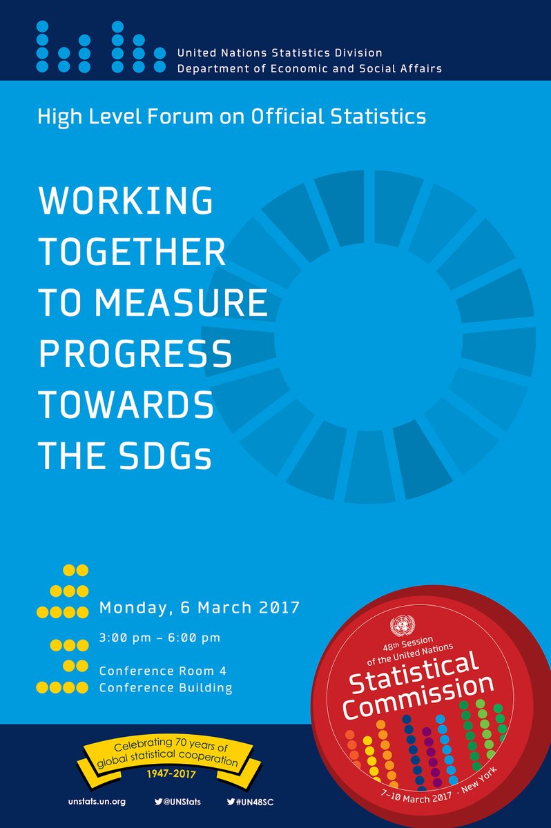 Tomorrow afternoon 3pm ET live on  High Level Forum on Official Statistics
 #UN4…