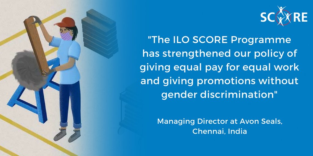 .@ILO_SCORE helps to fight gender discrimination in the workplace…