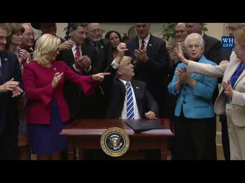President Trump Signs House Joint Resolution 37, 44, 57 and 58