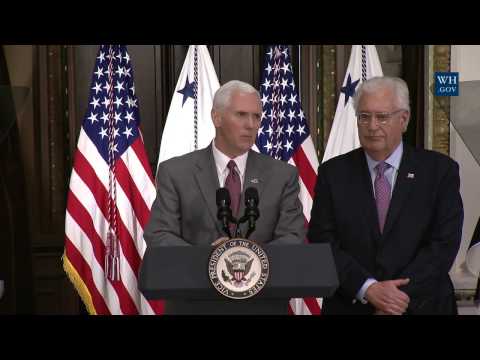 Vice President Pence Participates in a Swearing-in for the U.S. Ambassador to Israel, David Friedman