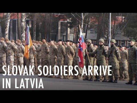 Slovak soldiers arrive in Latvia