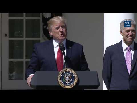 President Trump Attends the Swearing-In Ceremony of the Honorable Neil Gorsuch