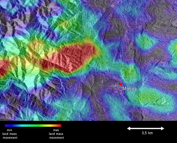 Sentinel-1 radar coverage from before and after the 1 April 2017 mudslide in Moc…