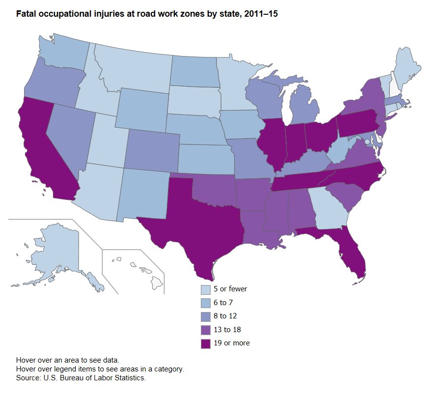 Fatal injuries at road work zones  #JobSafety #BLSdata …