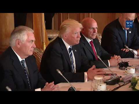 President Trump participates in a bilateral meeting with Prime Minister Charles Michel of Belgium