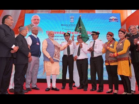 PM Modi flags off first UDAN flight under Regional Connectivity Scheme, on Shimla-Delhi sector