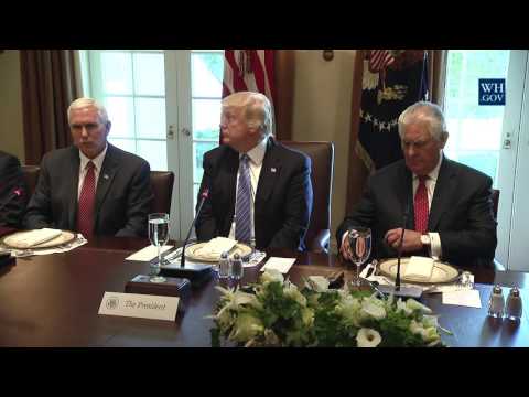 President Trump Has a Working Luncheon with President Abbas