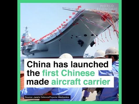 China has launched the first Chinese made aircraft carrier