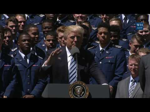 President Trump Participates in the U.S. Air Force Academy Commander-in-Chief Trophy Presentation