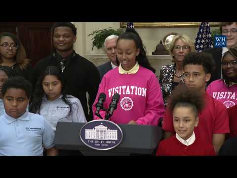 The President and the Vice President Join Education Secretary Betsy DeVos at a School Choice Event