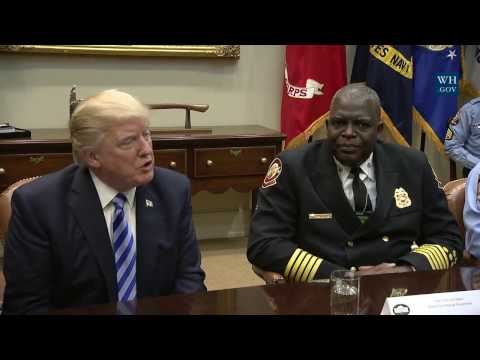 President Trump Meets with the I-85 Bridge First Responders