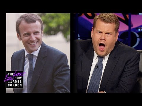 James Corden Has Eyes for France’s Emmanuel Macron