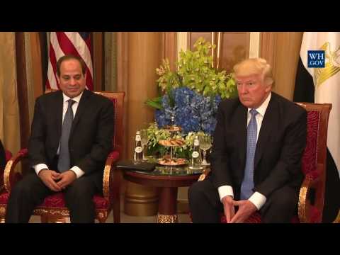 President Trump Participates in a Bilateral Meeting with the President of Egypt