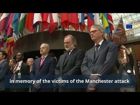 Minute of silence for the victims of the Manchester attack