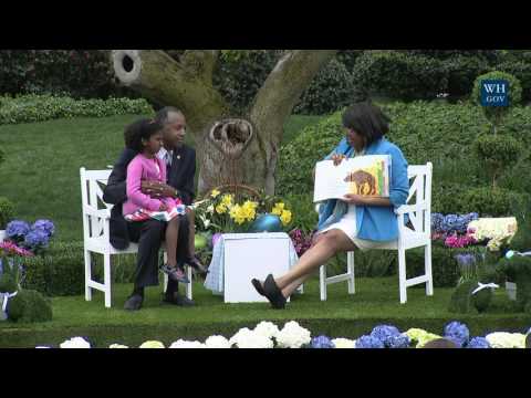 White House Easter Egg Roll: Reading Nook with  US Secretary of HUD Ben Carson