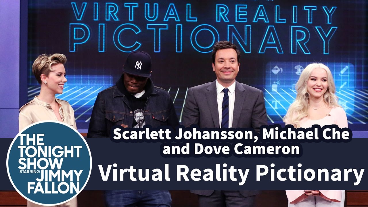 Virtual Reality Pictionary with Scarlett Johansson, Michael Che and Dov…