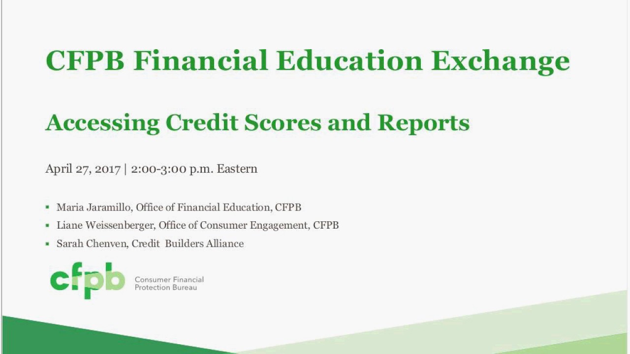 Finex Webinars: Credit Scores and Reports
