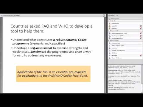 Making best use of the FAO/WHO Codex Diagnostic Tool – Webinar/Seminar