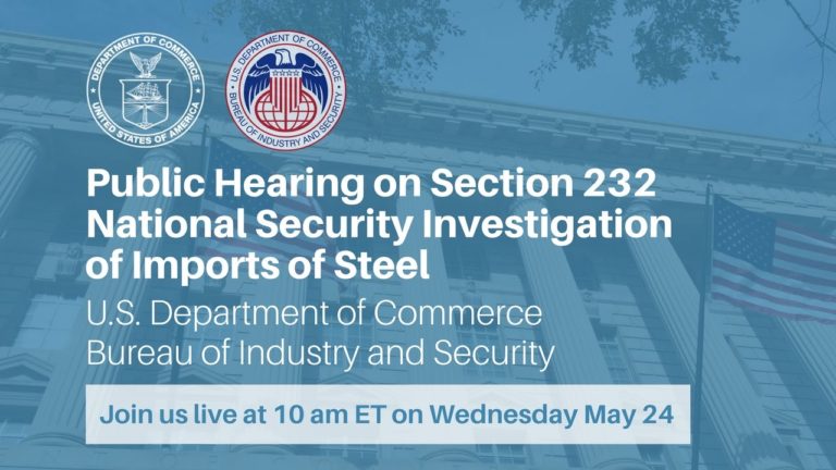 Public Hearing on Section 232 Investigation of Steel Imports on National…