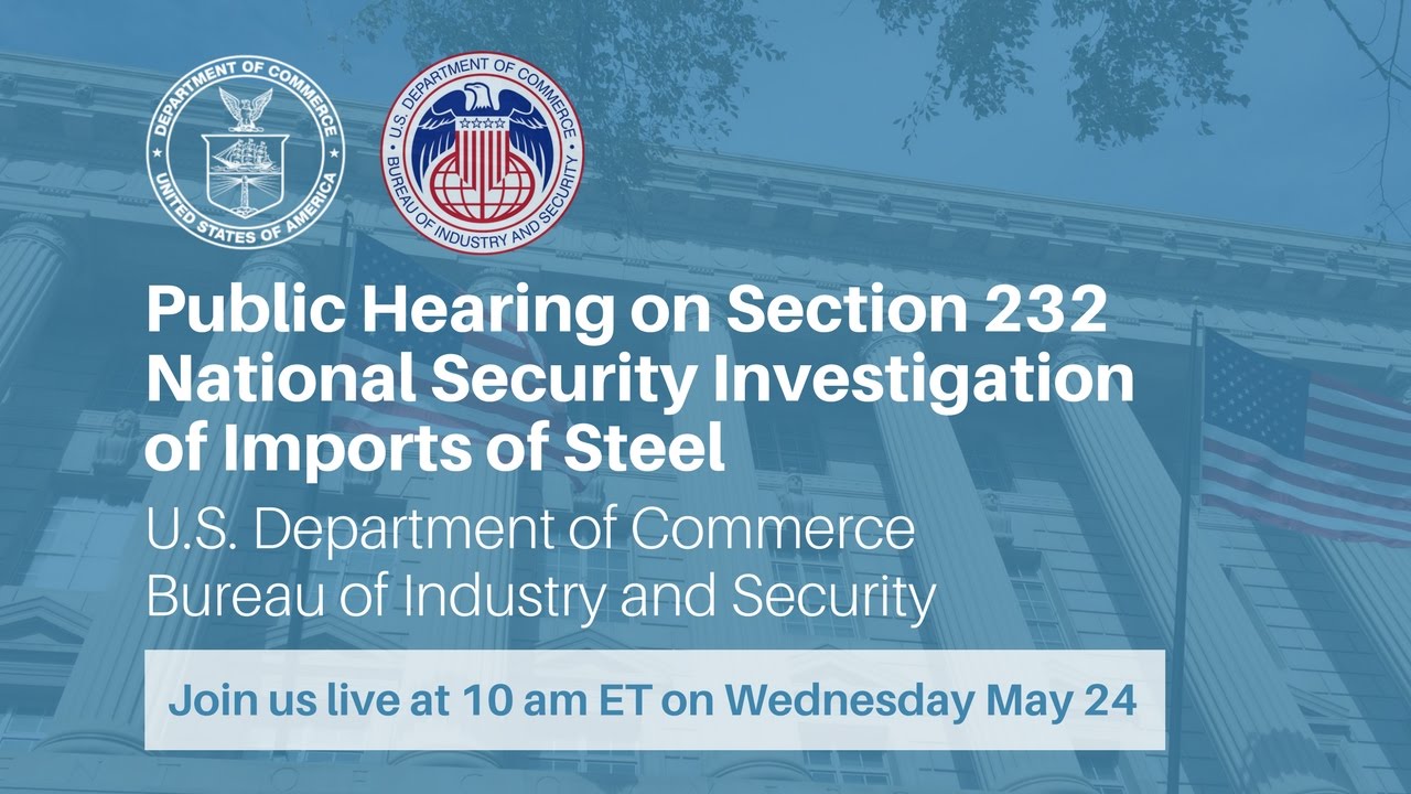 Public Hearing on Section 232 Investigation of Steel Imports on National…