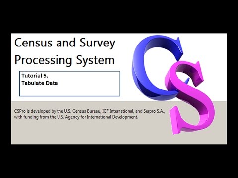 CSPro: Tabulate Data