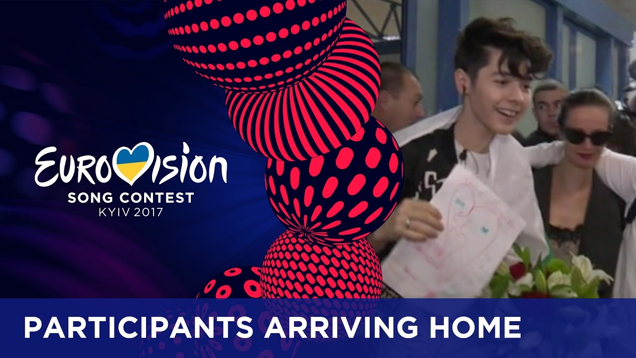 Eurovision artists arrive home