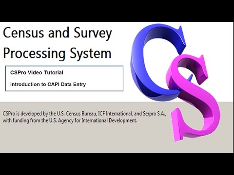 CSPro: Introduction to CAPI Data Entry (Windows and Android)