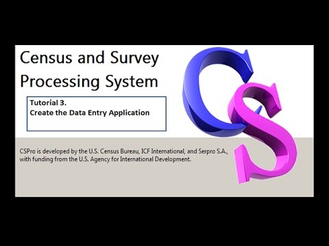 CSPro: Create the Data Entry Application