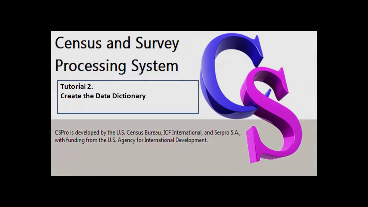 CSPro: The Tutorial Questionnaire
