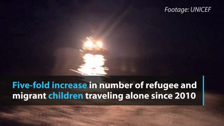 UN reports five-fold increase in unaccompanied child migrants and refugees