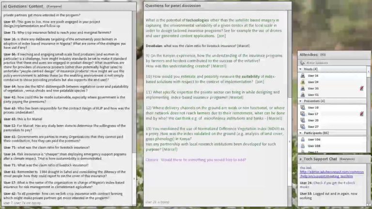 Webinar discussion (part 1): Index-based insurance for risk management …