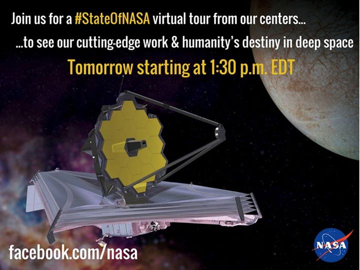 TOMORROW: Join us for a  #StateOfNASA virtual tour going beh…