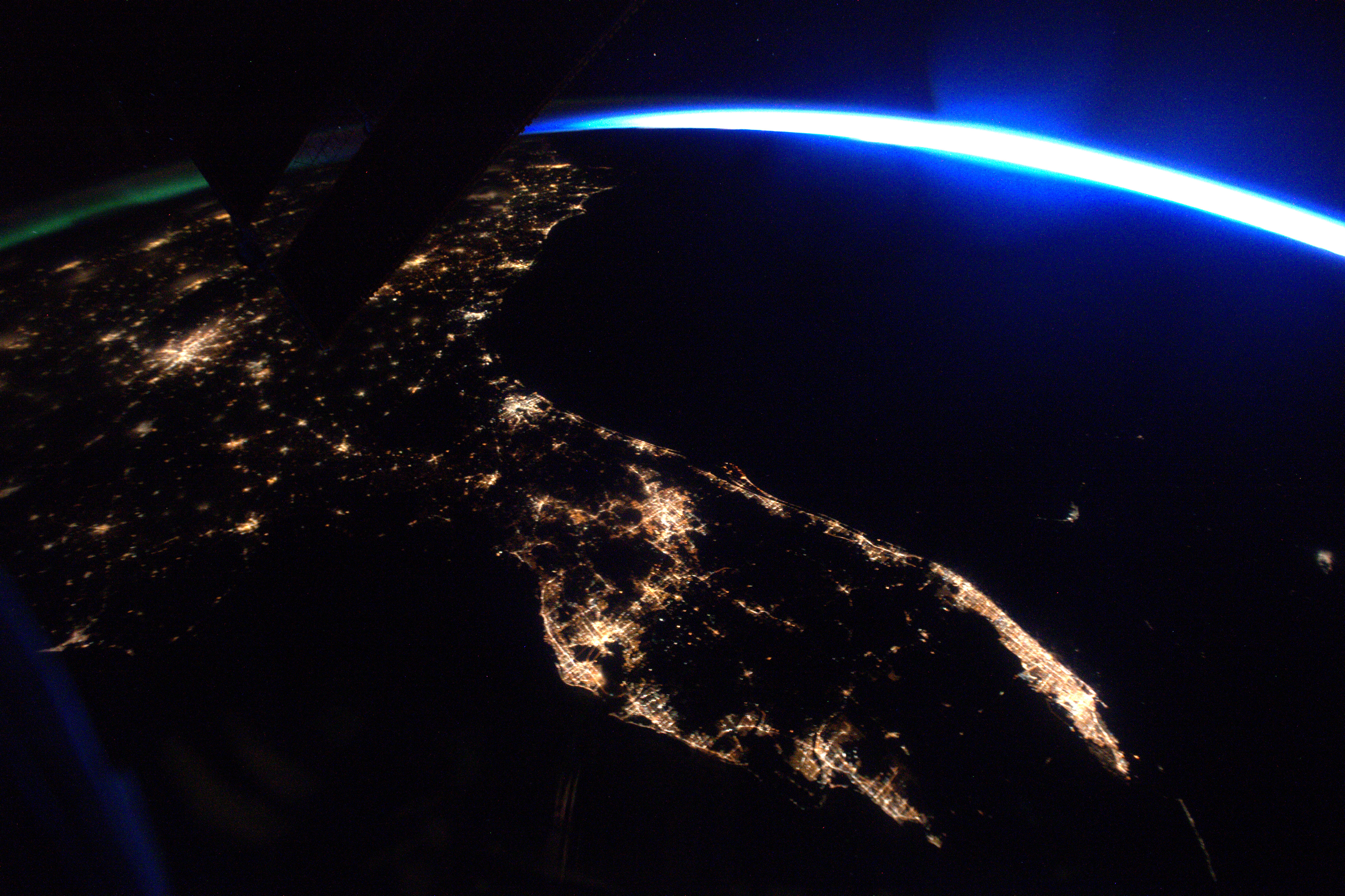 Space Station’s View of Florida at Night