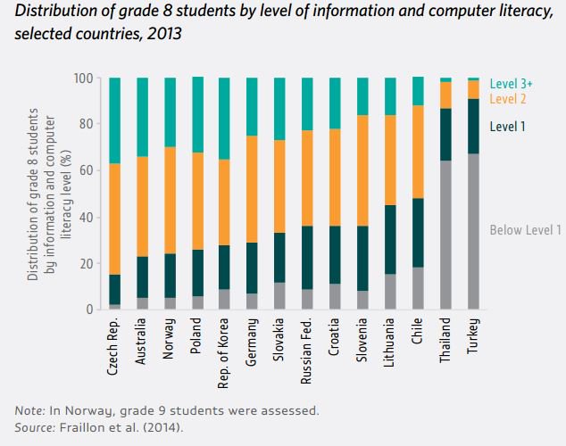There is a large divide in digital literacy skills between poorer and
richer cou…