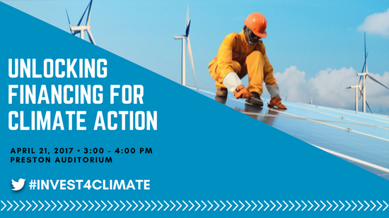 New World Bank event: Unlocking Financing for Climate Action