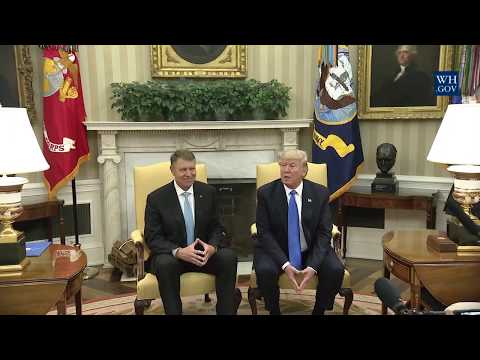 President Trump Meets with the President of Romania