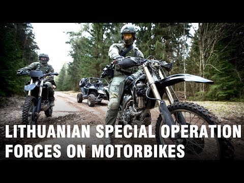Lithuanian Special Operation Forces on motorbikes