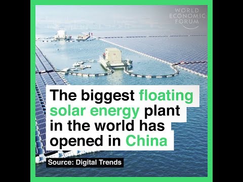 The biggest floating solar energy plant in the world has opened in China