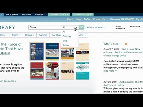 IMF eLibrary Learning Series: My Library