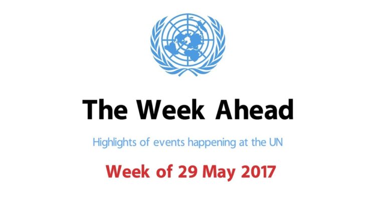The Week Ahead – starting from 29 May 2017