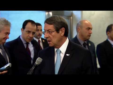 H.E. Mr. Nicos Anastasiades, Greek Cypriot leader on the situation in Cyprus (New York, 7 June 2017)