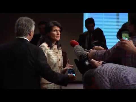 Nikki R. Haley (USA) on Middle East, Non-proliferation & Climate Change – Press Encounter