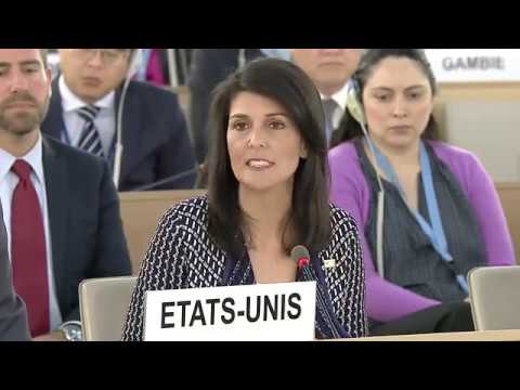 Nikki Haley, USA, at Human Rights Council