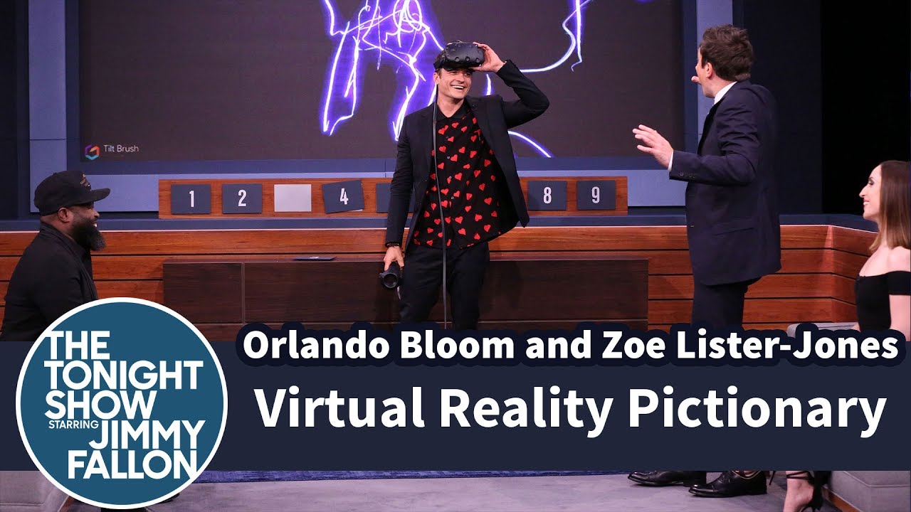 Virtual Reality Pictionary with Orlando Bloom and Zoe Lister-Jones