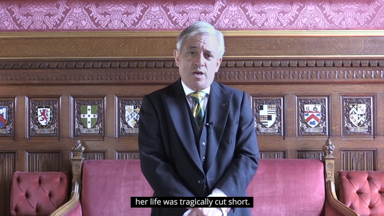 Mr Speaker, Rt Hon John Bercow MP, on the anniversary of the death of J…