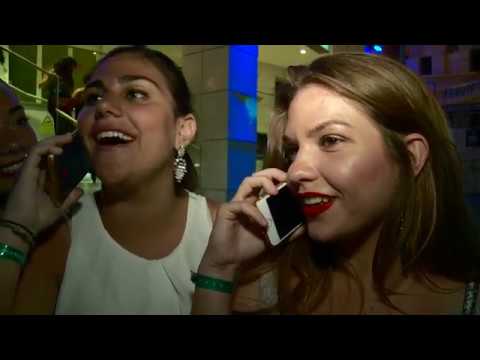 Celebrations in the streets of Valletta last night: people w…